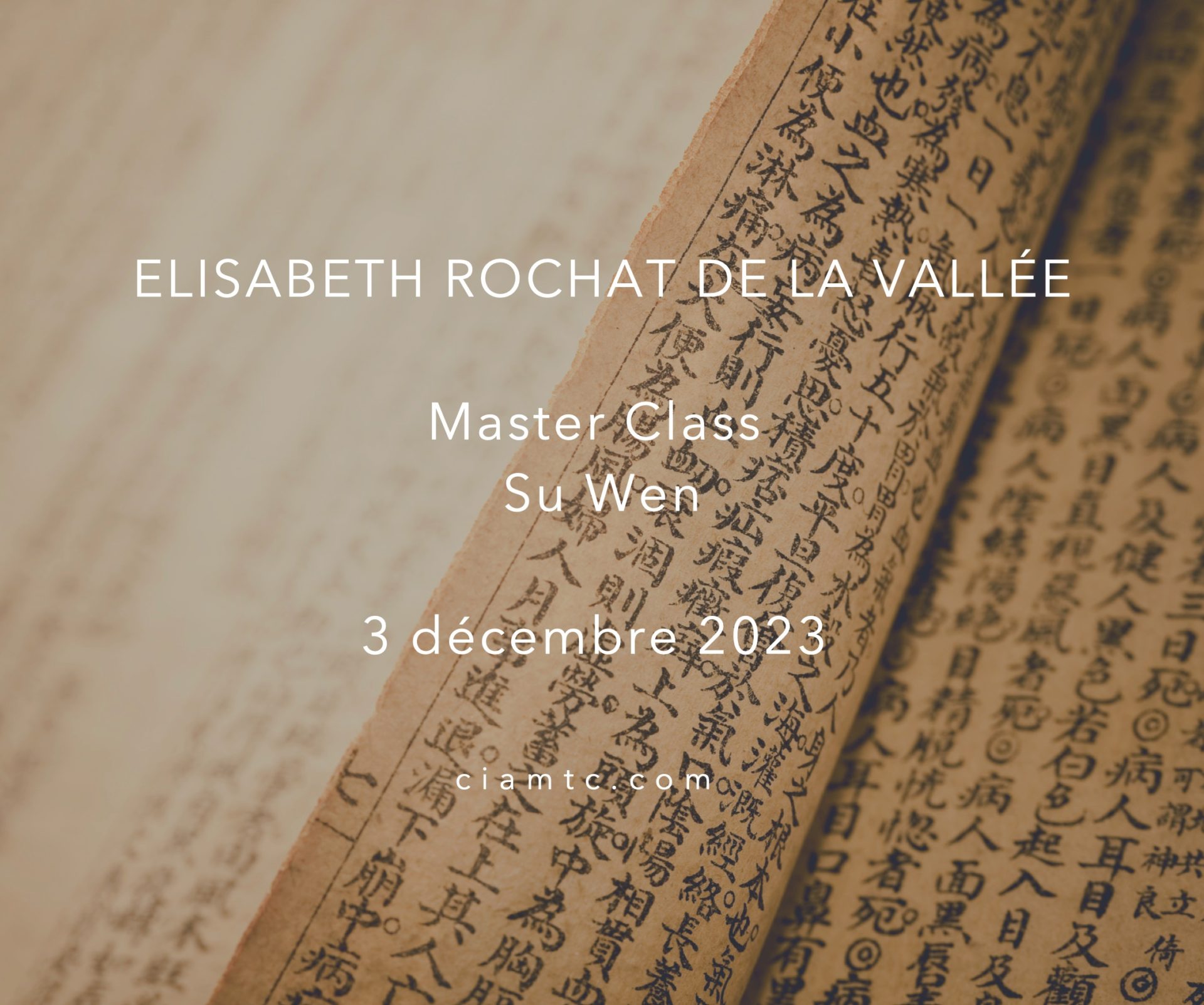 Master Class Elisabeth Rochat de la Vallée 3 décembre 2023