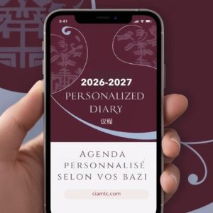Agenda 2026-2027 numérique personnalisé selon vos BaZi